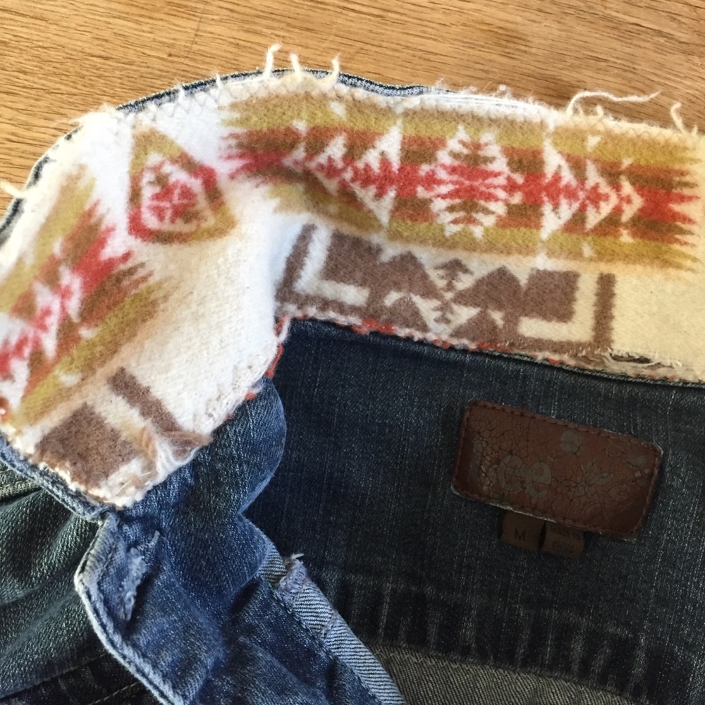 Pendleton Style Jean Jacket Size Medium - image 8